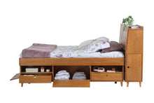 Set AMALFI: Bett mit Bettkasten + Kopfteil mit Stauraum - Memomad