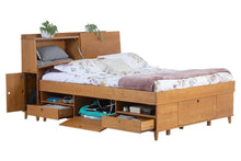 Set AMALFI: Bett mit Bettkasten + Kopfteil mit Stauraum - Memomad