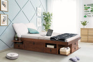 Funktionsbett Bali 140x200 cm - Bett mit Bettkasten und viel Stauraum - Inkl. Lattenrost - Memomad