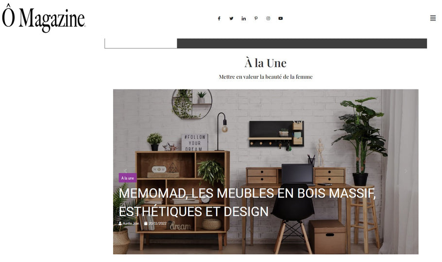 Nuestros muebles de madera en revista francesa