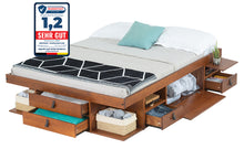 Bett mit Stauraum BALI + Lattenrost (mit oder ohne Kopfende)