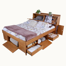 Set AMALFI: Bett mit Bettkasten + Kopfteil mit Stauraum - Memomad