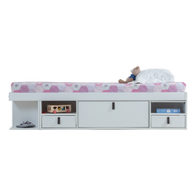 Funktionsbett Bali 90x190 cm - Einzelbett mit Bettkasten und viel Stauraum - Inkl. Lattenrost - Memomad