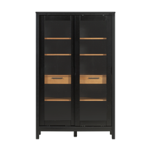 Vitrinenschrank SoHo - Schwarz und Oak
