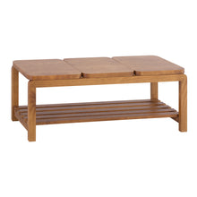 Holzbank Natu – 3 Sitzer Holzbank in Nussbaum-Optik