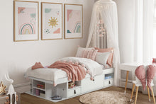 Bett mit Stauraum BALI + Lattenrost (mit oder ohne Kopfende)