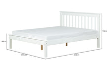 Doppelbett Habitual aus Massivholz – Weiß | 140x190 cm